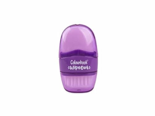 Gomma per cancellare – WipeOut Eraser Gomma con coperchio Coperchio per spazzolino Spazzolino per i residui di gomma (Viola)
