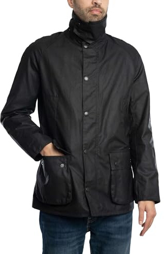 Barbour Ashby Wachsjacke für Herren, Schwarz/Classic 2, L