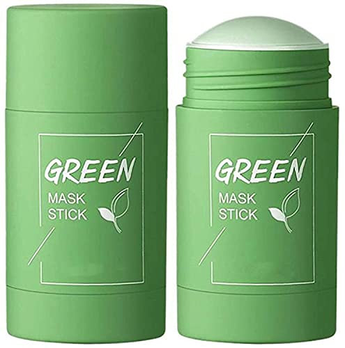 Lovelycat Grüner Tee Schlamm Paste Gesichtsmaske Ölkontrolle feuchtigkeitsspendende und beruhigende dunkle Ringe Poren reinigen Poren schrumpfen tragbare Reinigungsmaske Akne entfernen (1PC)