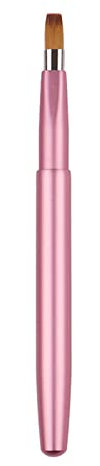 Einziehbarer Lippenpinsel mit Kappe, tragbarer Applikator für Lippenstift, Lipgloss, professionelle synthetische Borsten, Make-up-Werkzeug