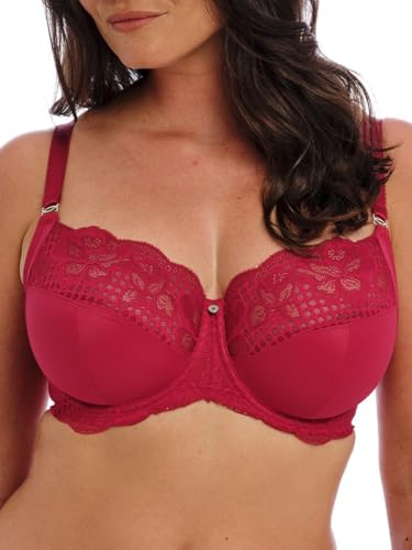 Fantasie kvinnors reflekterande Bügel-bh Mit Seitlichem Halt full täckning BH, Röd, 70G