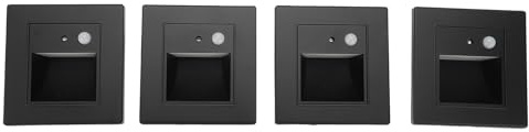 Treppenlichter mit Bewegungsmelder, 4 Stück, Bewegungsmelder-Stufenleuchten, Intelligente Induktion, Eingebettete Installation, Schlafzimmer-Sensor-Nachtlicht für Treppen, Flur,