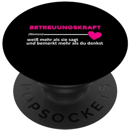 Pflegekraft Betreuerin Frauen Pflegerin Betreuungskraft Herz PopSockets mit austauschbarem PopGrip