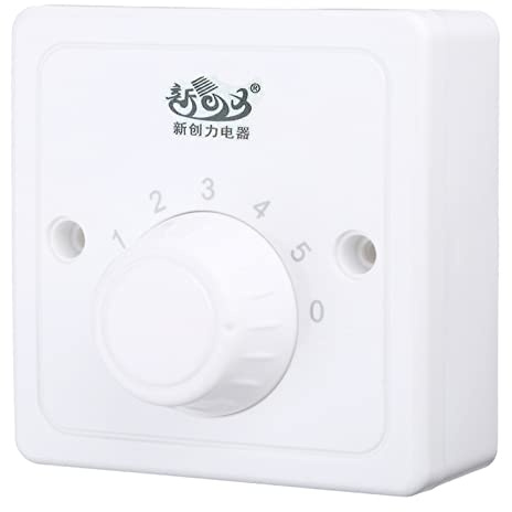 ZBIianxer 5-Gang Verstellbarer Deckenventilator Geschwindigkeitskontrollschalter Wand Controller Schalter Elektronik Mechanischer Drehschalter