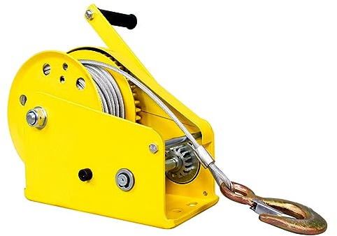 Cabrestante manual de 1800 libras, cabrestante de remolque manual de alta resistencia, cabrestante manual de manivela de tracción con freno automático bidireccional, for remolque de barco, camión,ATV(