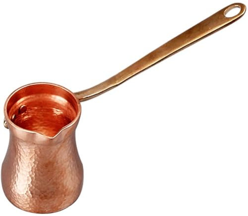 Haowul Türkische Kaffeekanne Aus Massivem Gehämmertem Kupfer, Griechisch-arabisch, Herd-kaffeemaschine Cezve Ibrik Briki Griff