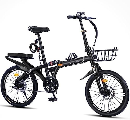 Fahrrad Faltrad Faltbares Fahrrad Hochkohlenstoffstahl Mountainbike Scheibenbremse rutschfeste Falträder für Erwachsene/Männer/Frauen D, 20 Zoll