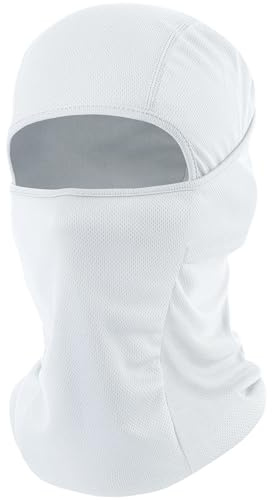 Fuinloth Balaclava Motor Vindtät UV Kylning Unisex Vit