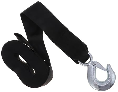 BUGUUYO Cuerda De Nailon para Remolque 6 m con Gancho De Hierro Forjado para Coche Resistente