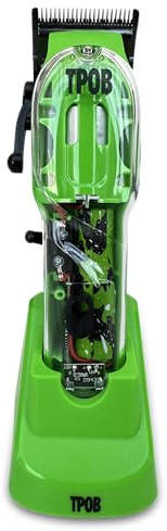TPOB Slime 2 Barber Hair Clippers for Men 6800 RPM with Matte Green Case and X Fade Blade (Slime 2)
