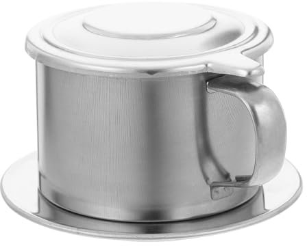 OUNONA Vietnamesischer Kaffeefilter Edelstahl Einzelportions Kaffeemaschine Für Zuhause Wiederverwendbarer Kaffeefilter Mit Präziser Filterung
