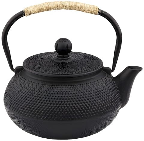 Funabridge Théière japonaise en fonte avec infuseur, élégante et poignée en corde résistante à la chaleur, 600 ml