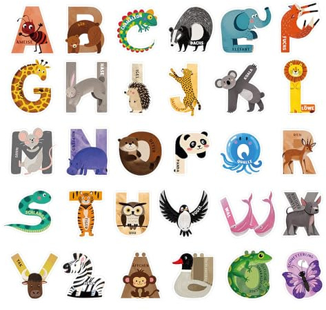 30 Magnetbuchstaben, Große Größe Buchstaben Magnete Kinder - [A-Z & Deutschen Umlaute] mit Metallbox, Magnete Kinder für Magnettafel, Kühlschrank, Klassenzimmer - Kühlschrankmagnete für Vorschulkinder