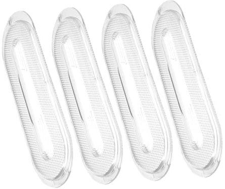 SHINEOFI 4pcs Kitchen Range Hood Lamp Covering Plates Fit for Oval Shape Lighting Lightweight and Easy to Maintain Transparent Shade Replacement Accessory for Kitchen Range Hoods