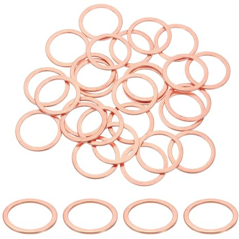 QUARKZMAN Kupferdichtringe M24 24x30x1,5mm ID/OD/Dicke Flachscheiben 75 Stk | Kupferpreßscheiben Metrische Dichtung für Hygienisch Maschinenbau