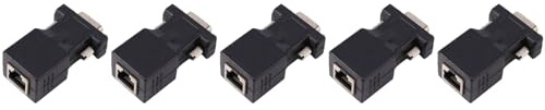 Uikdjgu 5X VGA Extensor Macho A LAN Cat5 Cat6 Rj45 Adaptador de Cable de Red