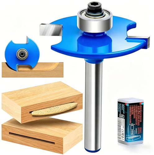 SIMILKY Biscuit Jointer Router Bit 1/4 Inch Shank, Biscuit Joint Slot Cutter Router Bit, Wood Biscuit Cutter, Woodworking Cutter Tool