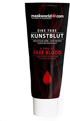 Maskworld Halloween Schminke Kunstblut in der Tube 50ml - Spezialeffekt Horror Make-Up Filmblut künstliches Blut Zombie Verkleidung