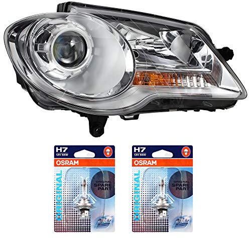 QR-Parts 69591015 Set Scheinwerfer rechts 1078865 + OSRAM H7 CLASSIC 64210CLC (2-Stück)
