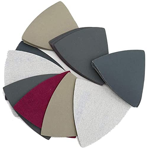10Pcs 90mm Triangle Sandpaper Dry or Wet Hook and Loop Sandpaper Polished Sanding 400 Grit