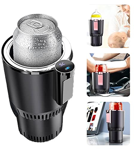 Auto Car Cup Kühler Wärmer 2 In 1 Auto Kühl- und Heizbecherhalter mit Anzeigetemperatur für Wasser Kaffee Getränke Milch