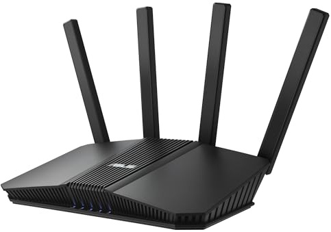 ASUS RT-BE59 - Router Extensible AiMesh Inteligente WiFi 7 Doble Banda | 5000 Mbps, puertos WAN/LAN 2,5G, 3 SSID para dispositivos IoT, control parental y VPN, seguridad de red avanzada
