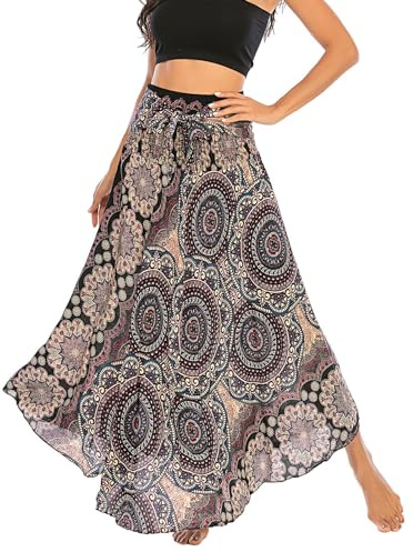 FEOYA Abito a Tubo Donna Festa Gonne da Mare Chiffon Gonna Vacanze Estate 2 in 1 Abiti da Spiaggia - Colore 31