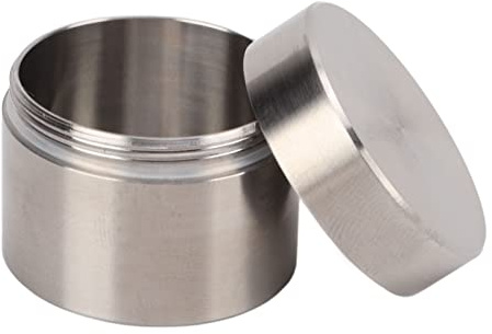 Edelstahl Versiegelungsbox Pillendose Edelstahl Wasserdicht mit Deckel | Pillendose Klein für Unterwegs Teedose Edelstahl Luftdicht Teebehälter Dose, Pill Box Metal für Zuhause, Büro, Reise (L)