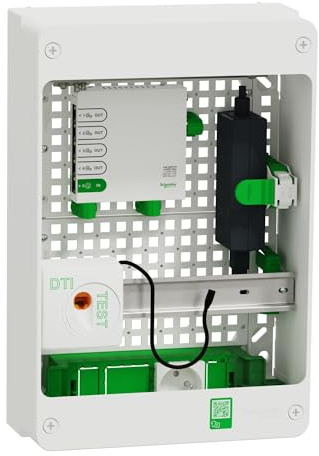Schneider Electric - Resi9 Coffret VDI 13M2R - Switch 5ports PoE - 2 prises - grade 3TV 6xRJ45 cat6a - R9H13402VDIXS