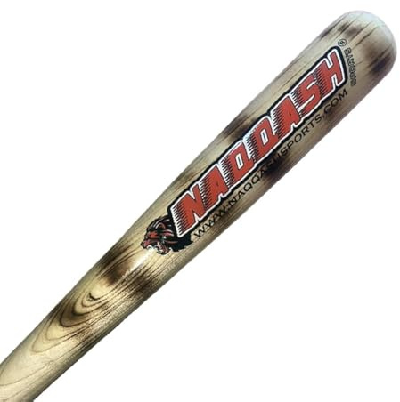Naqqash Sports Mazza da baseball in legno di frassino per giocatori professionisti, gioventù-adulti, dimensioni 33/32oz con classico colore legno naturale