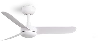 Venyly/BAIRES/Ventilador de techo blanco sin luz Ø90 cm/Ultrasilencioso, bajo consumo, 6 Velocidades, Mando a distancia, Verano-Invierno, temporizador