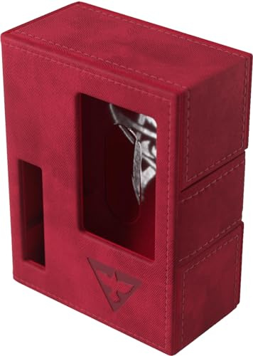 Gamegenic Arkham Horror Investigator Deck Tome - Premium Deck Box for Arkham Horror: The Card Game, Holds a Full Investigator Deck, Survivor - Red Color, Made