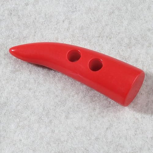 CEMELI 20PCS 45/50MM Rote Harz Imitation Horn Knebelknöpfe Für Strickjacken Olivgrüne Harz Knöpfe Für Windjacke Knebelknöpfe Zum Stricken