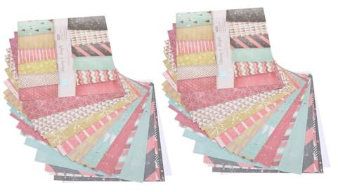 STOBOK 96 Blatt Einseitiges Designpapier Tagebuch-kleber Für Sammelalben Quadratische Aufkleber Scrapbooking Quadratisches Papier Scrapbook-hintergrundpapier Handdekor Basispapier Konto