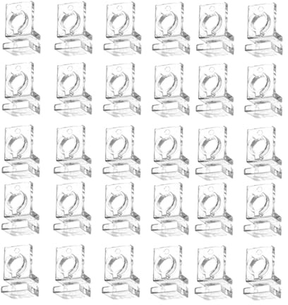 Fenteer 30x Aquarium Glasdeckel Clips Schlauchbefestigungsclips Aquarium Abdeckung Aquarium Zubehör Transparente Ständerklemmen, für 5mm
