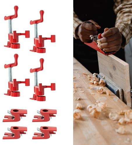 4 pezzi di viti per tubi, 3/4, set di fascette per colla per legno, clip in metallo, morsetti per tubi filettati da 3/4, lavorazione del legno, fai da te