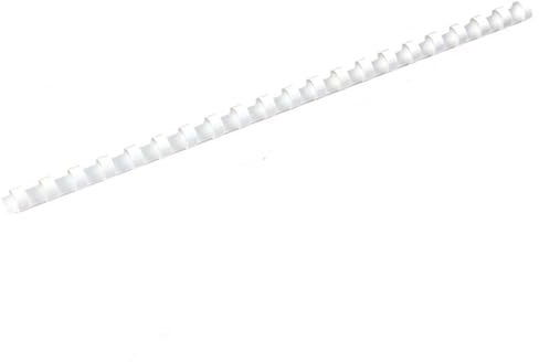 Bindegeräte 4 Farben 100pcs/Box PVC-Bindungsschürzen 21 Ringe Bindung 20-120 Blätter A4 Dateikammbindungsmaschine Kunststoffringe fach Locher(8mmn-white)