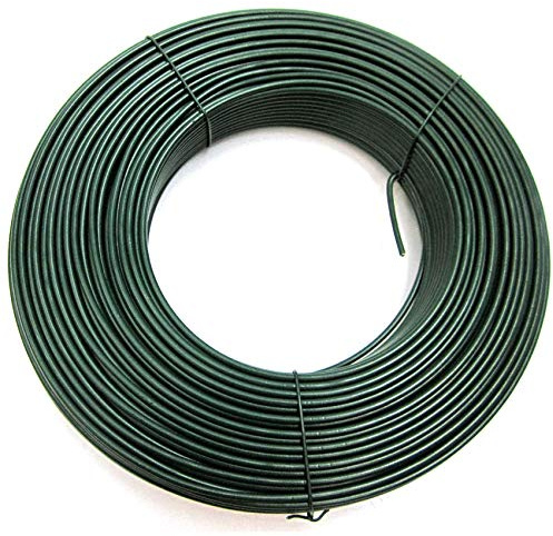 Actiaspet PVC Coated Tension Line Wire 100m x 3.1mm for Garden Fencing