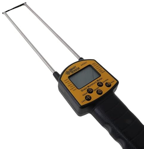 Igrometro Professionale Misuratore di umidità del grano con sensore di visualizzazione digitale LCD con sonda for mais, grano, riso, fagioli, farina di grano, foraggio, semi di colza
