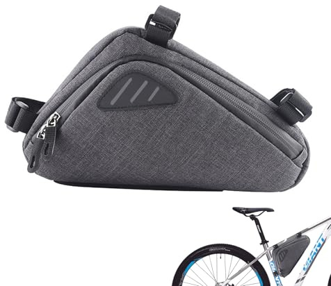 Lunyloer Bike Triangle Frame Bag, Under Top Tube Pouch, Storage Tube Bags, Cycling Waterproof Front Handlebar Bag, Side Opening Corner Pouch, Storage Pack for MTB