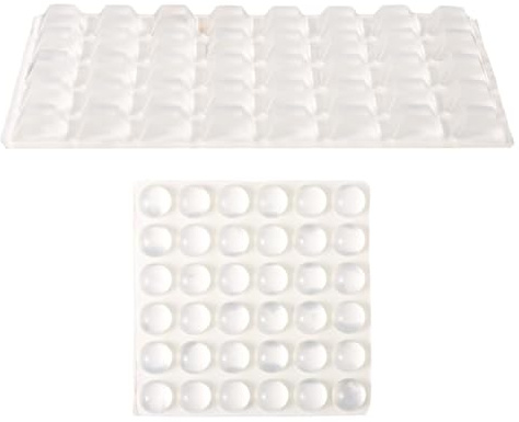 lasuroa 76 Stück Erhabene Tastaturaufkleber für Lange Nägel, Quadratische und Runde Form Hochtransparente Tastaturabdeckung Aufkleber Selbstklebendes Tastenkappen Pad für Laptop Tastaturen und Mäuse