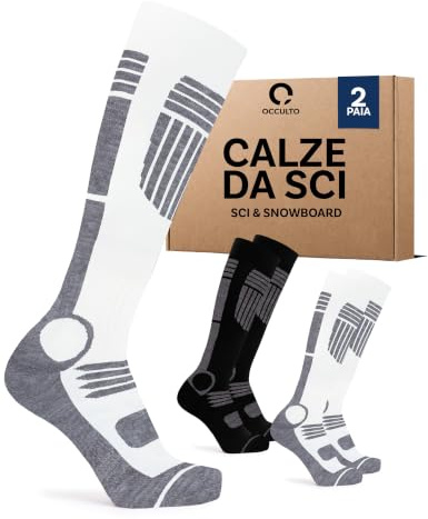Occulto Chaussettes de Ski Homme lot de 2, lot de 4 (modèle: Felix)
