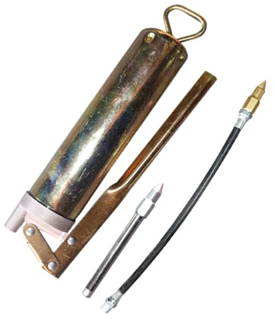 - Spremiatrice: strumento lubrificante manuale ad alta pressione, 200/400 ml, pressa in zinco con naso per tubi | Robusto strumento di riparazione auto per tecnici, ingegneria meccanica e lavoratori