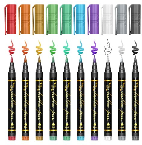 Pennarelli per il Corpo - 10 Colori Temporanei e Sicuri,Marcatori Per Body Art Lavabili E Impermeabili | per Trucco Pittura a Feste Halloween Natale e Concerti