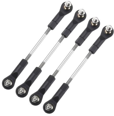 sourcing map 4Pc Adjustable Turnbuckles Camber Link 64-74mm Turnbuckle Rod | Steering Servo Linkage with M3 Ball Head Rod Ends for RC Car Replace Parts