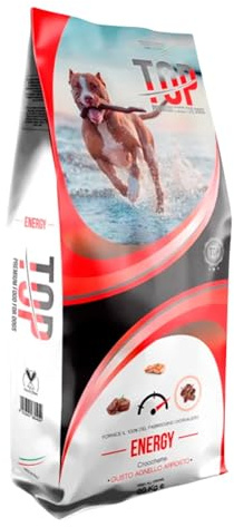 Pet's Garden Top Energy Crocchette per Cani Gusto Agnello Arrosto Alimento Secco Adatto a Cane Adulto di Taglia Grande Sacco da 20 kg Prodotto Italiano