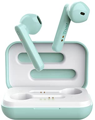 Trust Mobile Primo Touch Auriculares Inalambricos Bluetooth, Auriculares In Ear con Micrófono Incorporado, True Wireless, hasta 10 Horas de Reproducción, para Android, Chrome, iOS, Windows, Turquesa