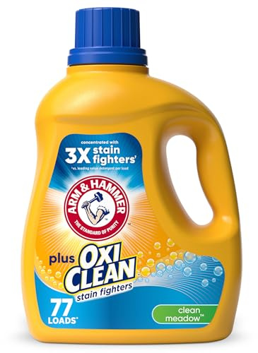 ARM & HAMMER Plus OxiClean Clean Meadow, 77 Loads Liquid Laundry Detergent, 100.5 fl oz