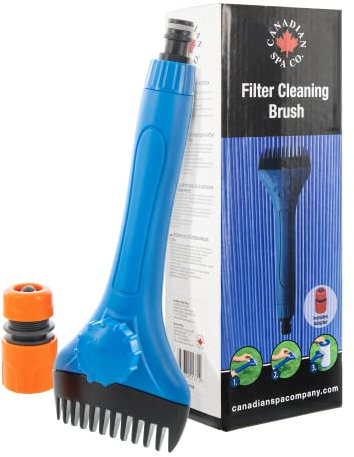 CANADIAN SPA CO. Pool Cleaning Brush, Pool Brush with Removable Brush Head and Hose Connection, Filter Cleaner Hot Tub