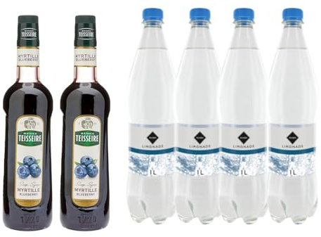 Lot Sirup & limonade :Sirup Teisseire - Blaubeere (2x1L) – Rioba-limonade (4x1L)